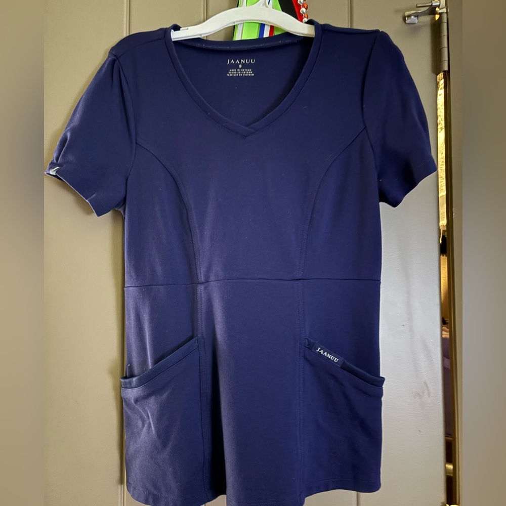 JAANUU SET Navy Blue Scrub Top (Set of 2 tops)